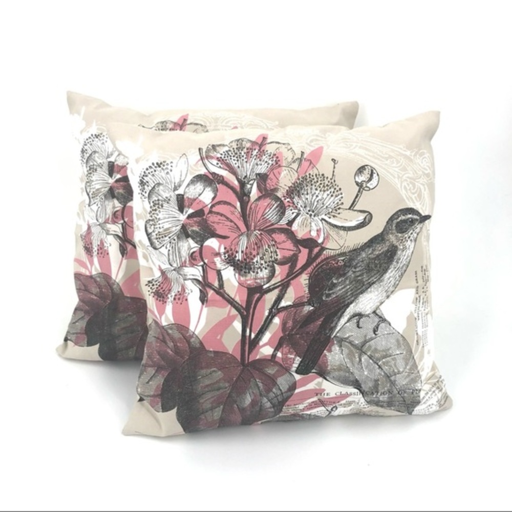 MR. PRICE HOME 18 x 18 Bird Throw Pillow Covers